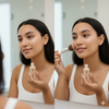 Cosmetic products showcasing skin-caring makeup ingredients and benefits concept