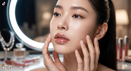 Glass lip tendencia labios efecto cristal coreano viral en TikTok K-beauty Chile