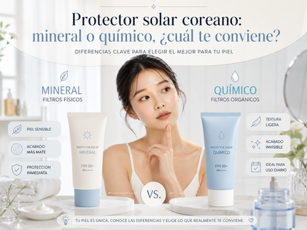 Protector solar coreano mineral o químico diferencias y cuál elegir según tu tipo de piel