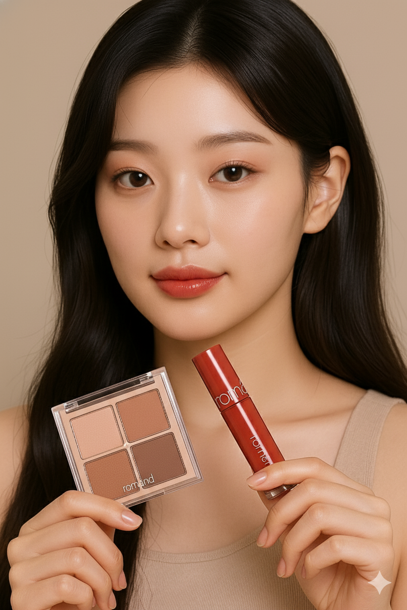 Rom&nd maquillaje coreano en Chile con labiales, tints y sombras de larga duración y cuidado para la piel