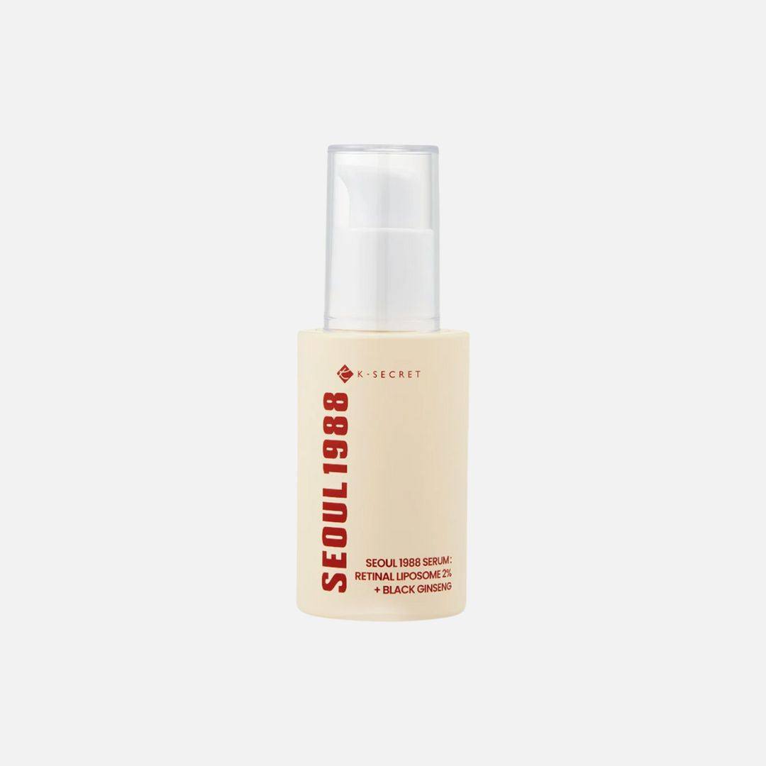 Seoul 1988 Retinal Liposome 2% serum bottle with black ginseng and collagen for nighttime skin repair and anti-aging benefits