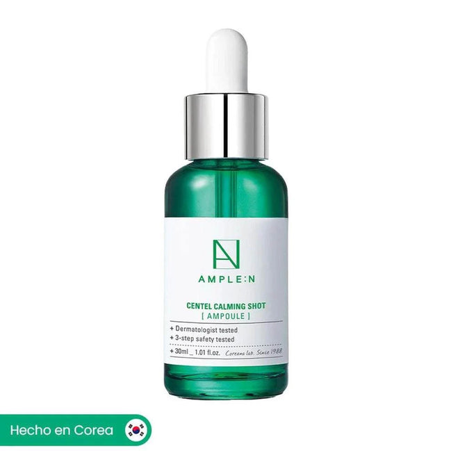 Botella de Sérum Centella Asiática 30ml AMPLEN para piel reafirmante y multi-beneficios