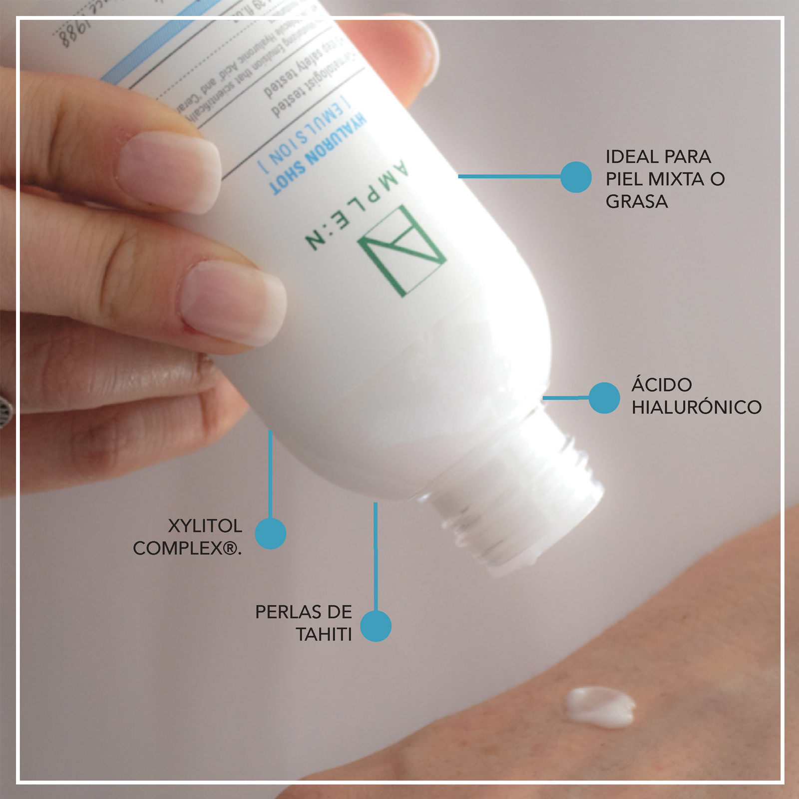 AMPLE:N Crema Facial Fluida Hidratante Ácido Hialurónico (130 ml)