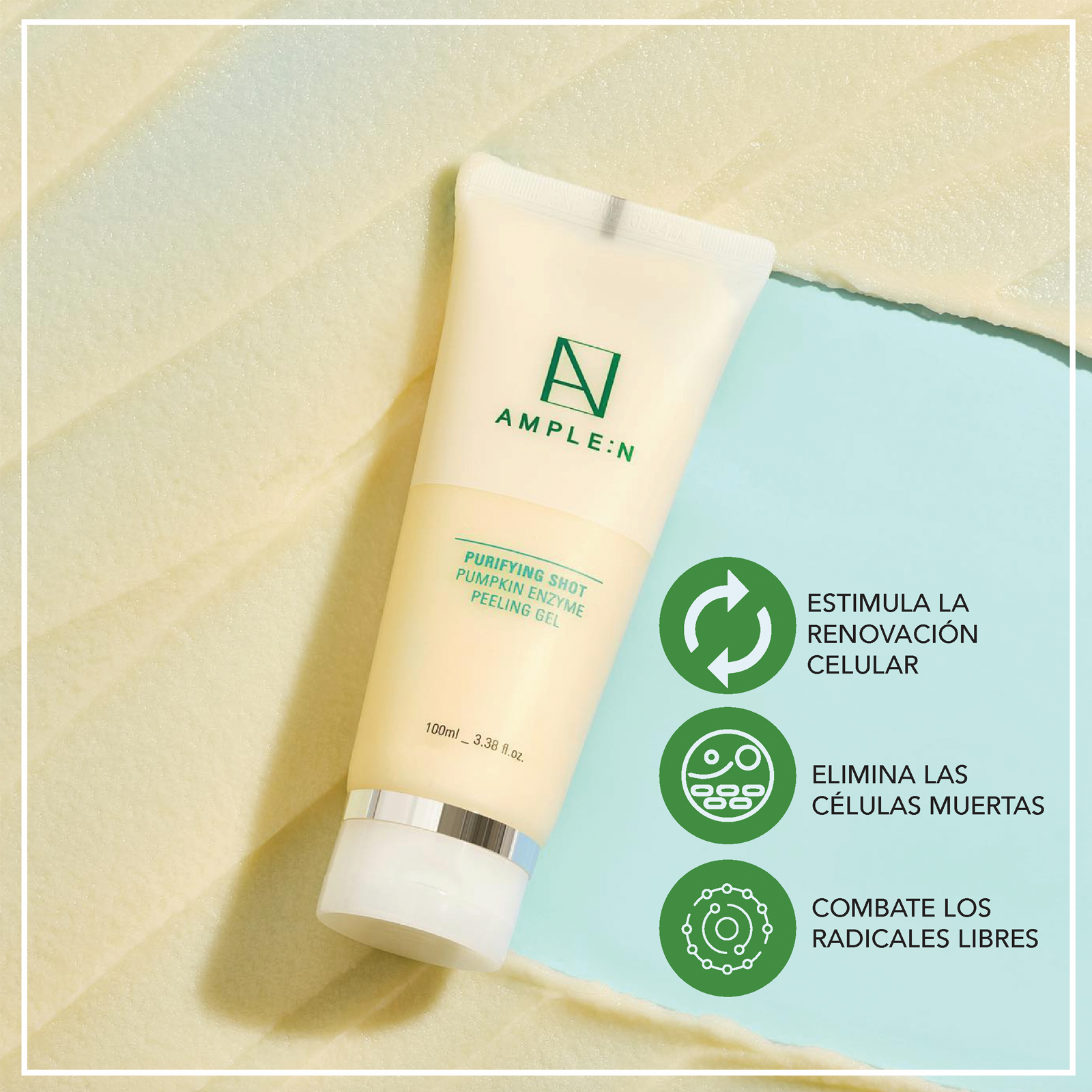 AMPLE:N Exfoliante Facial de Calabaza (100 ml)