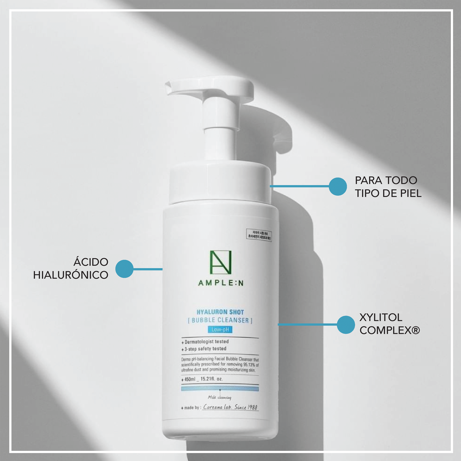 AMPLE:N Limpiador Facial Espumoso Ácido Hialurónico (450 ml)