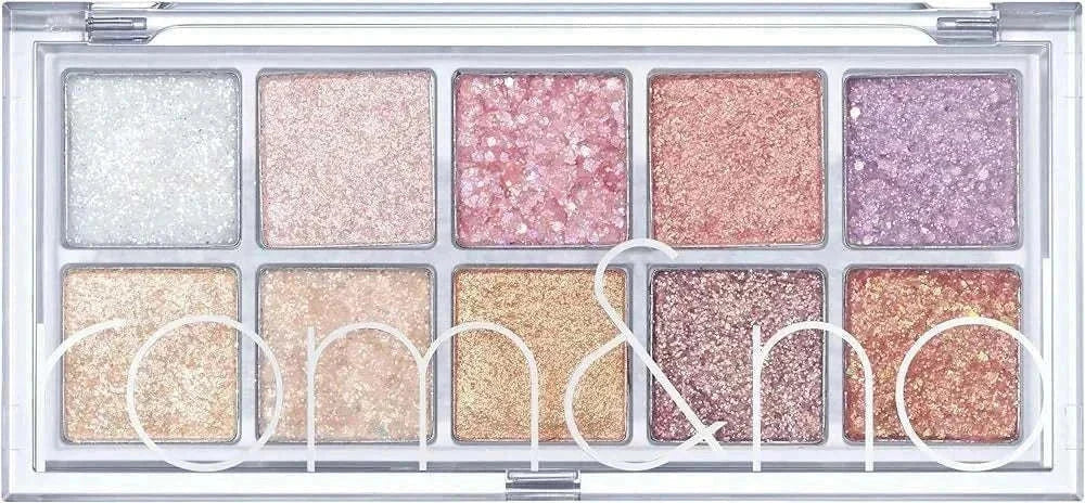 Paleta Sombras rom&nd con tonos románticos y efecto glow para maquillaje natural y sofisticado