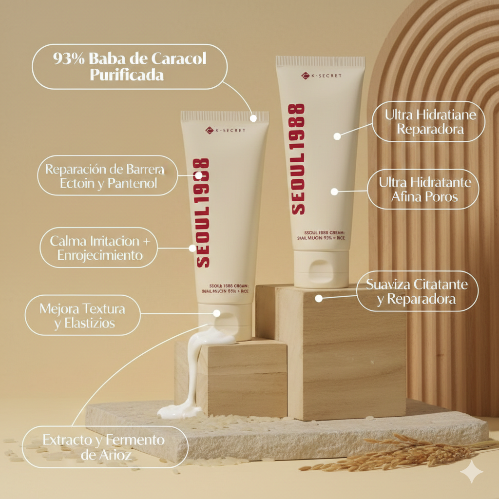 SEOUL 1988 Cream : Snail Mucin 93% + Rice