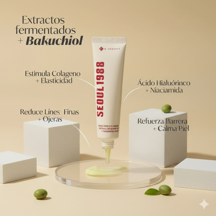 SEOUL 1988 Eye Cream Retinal Liposome — detalle crema contorno ojos antiedad k-beauty Chile