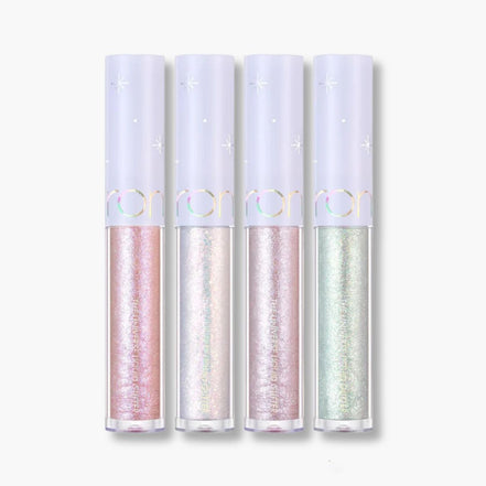 Sombras líquidas con glitter Rom&nd The Universe Liquid Glitter en tonos brillantes y vibrantes