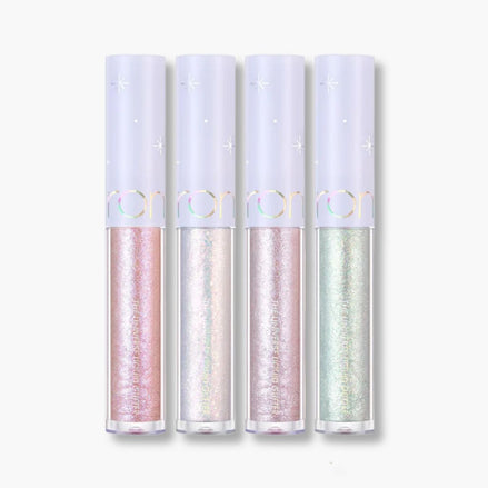 Sombras líquidas con glitter Rom&nd The Universe Liquid Glitter en tonos brillantes y vibrantes