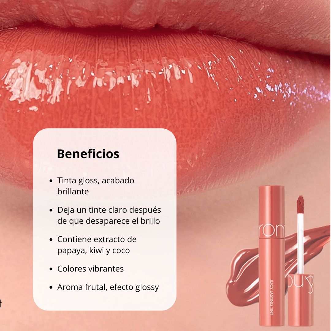 Colores ROM&ND Juicy Lasting Tint — tinte labios coreano larga duración Chile