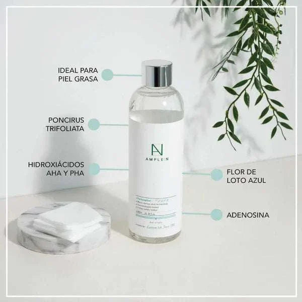 Tónico Astringente AMPLE:N AHA BHA 600ml — control de poros y grasa exfoliación suave Chile