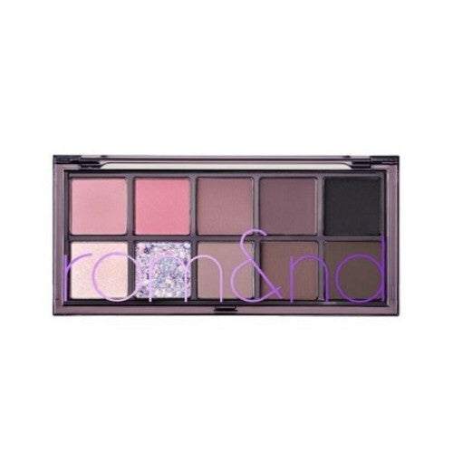 Paleta de sombras rom&nd con tonos románticos y efecto glow para maquillaje natural y sofisticado